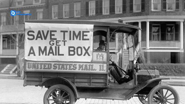 Универсальный исторический архив через Getty Images, автомобиль США для отправки по почте