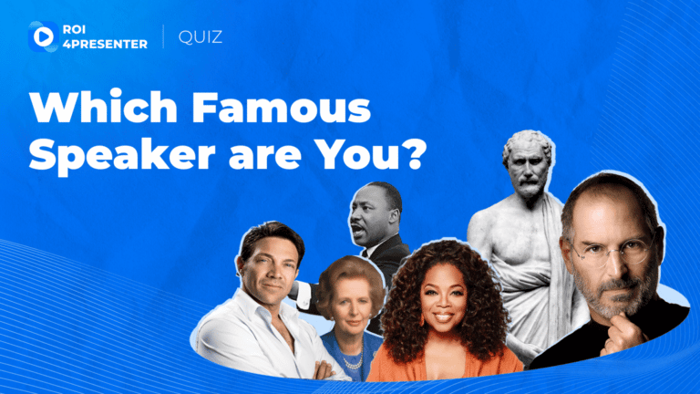¿Qué orador famoso eres?, portada del cuestionario.