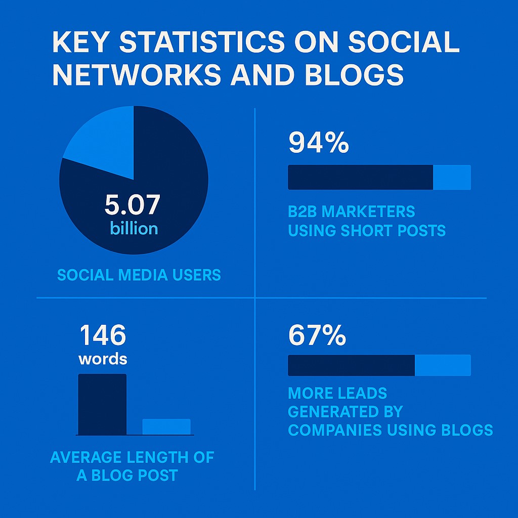 Key statistics on social networks and blogs | Pitch Avatar