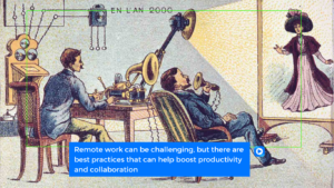 Retro futuristic image of the future depicting video calls