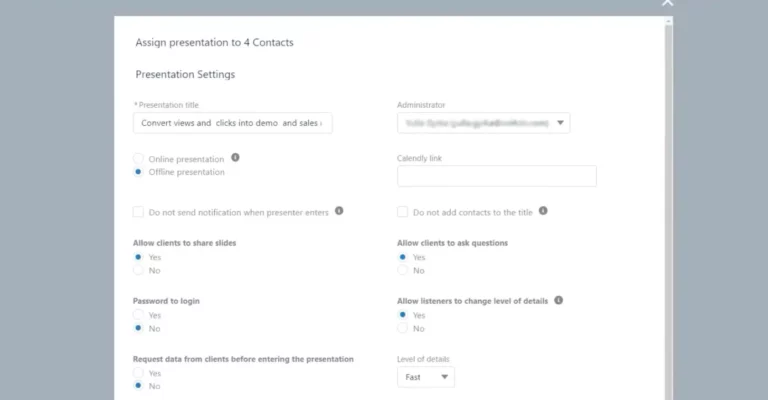 assign presentation window