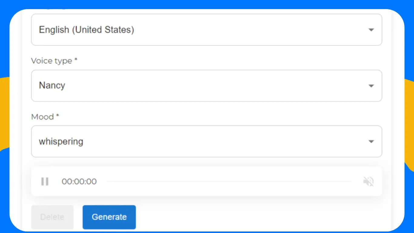 ROI4Presenter AI audio generation feature screenshot