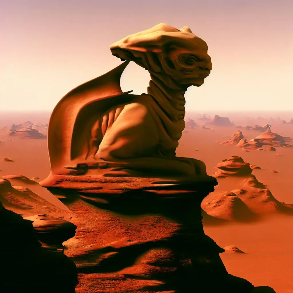 bing generated image martian sphinx