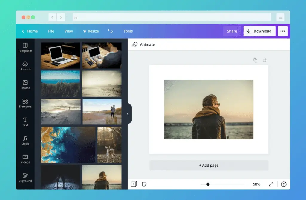 canva interface