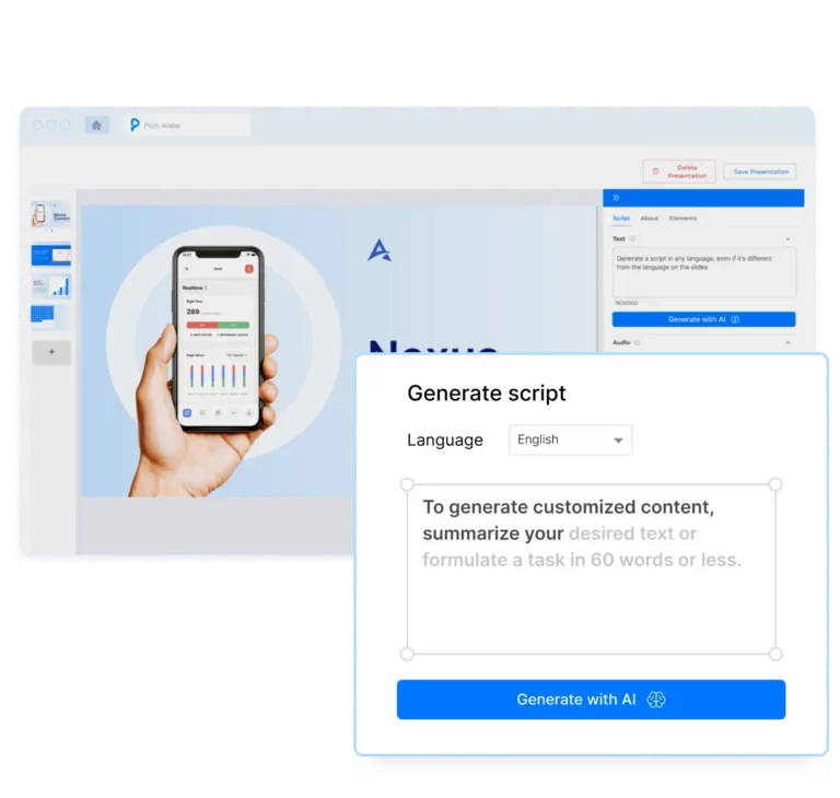 presentation script generation feature