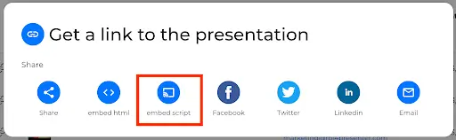 presentation embed script