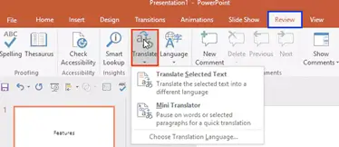 microsoft powerpoint translator