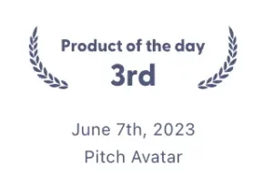 pitch avatar producthunt badge