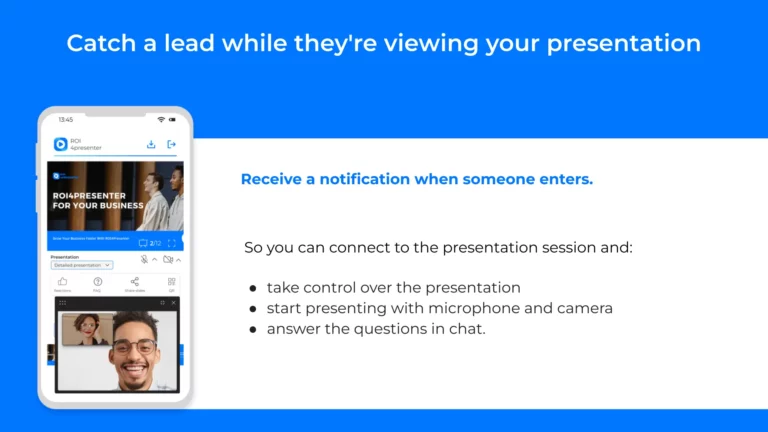 catch leads while they are viewing presentations