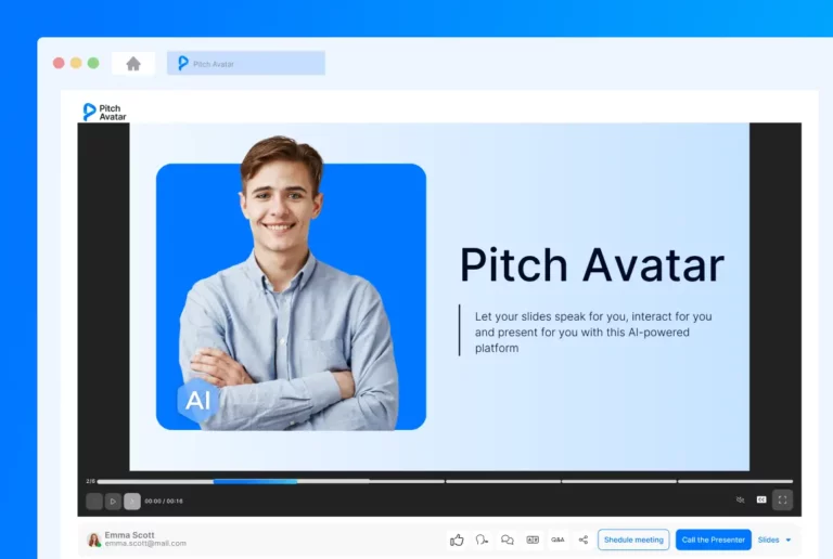 pitch avatar presentation player