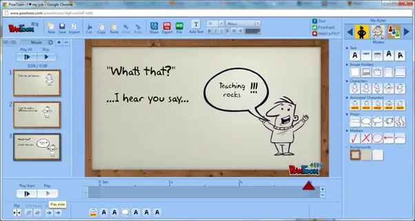 powtoon interface