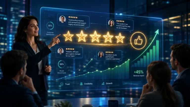 customer reviews in presentation