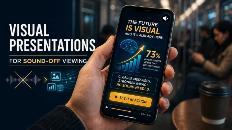 visual presentation for muted viewing